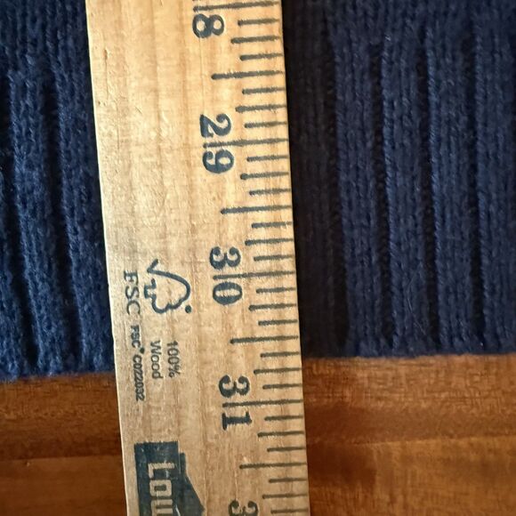 Old Navy Sweater Mens XL Blue Ribbed Knit Button Mock Neck Pullover Fisherman - Picture 8 of 8